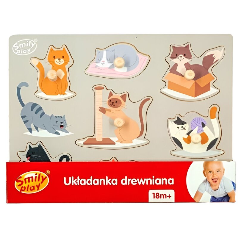 Układanka SMILY PLAY Kotki SPW83810 (7 elementów)