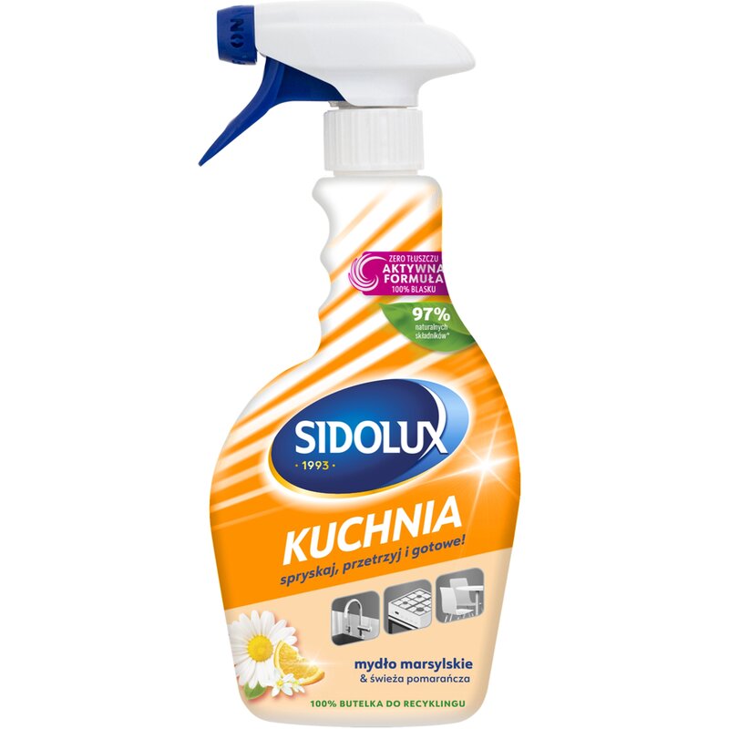 Płyn do mycia kuchni SIDOLUX Triger Mydło Marsylskie Pomarańcza 500 ml