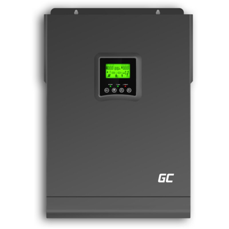 Inwerter solarny GREENCELL Off Grid z ładowarką solarną MPPT 3000VA/3000W
