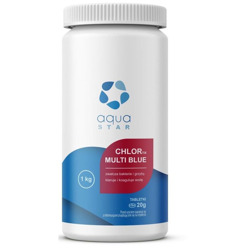 Chlor do basenu AQUASTAR Chlortix Multi Blue 1 kg