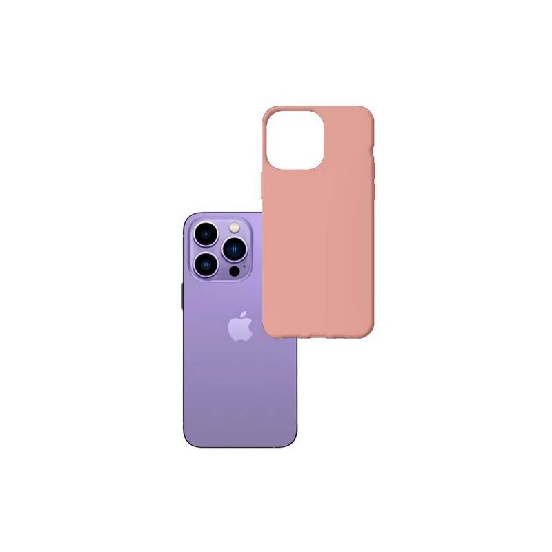 Etui 3MK Matt Case Lychee do Apple iPhone 14 Pro Różowy