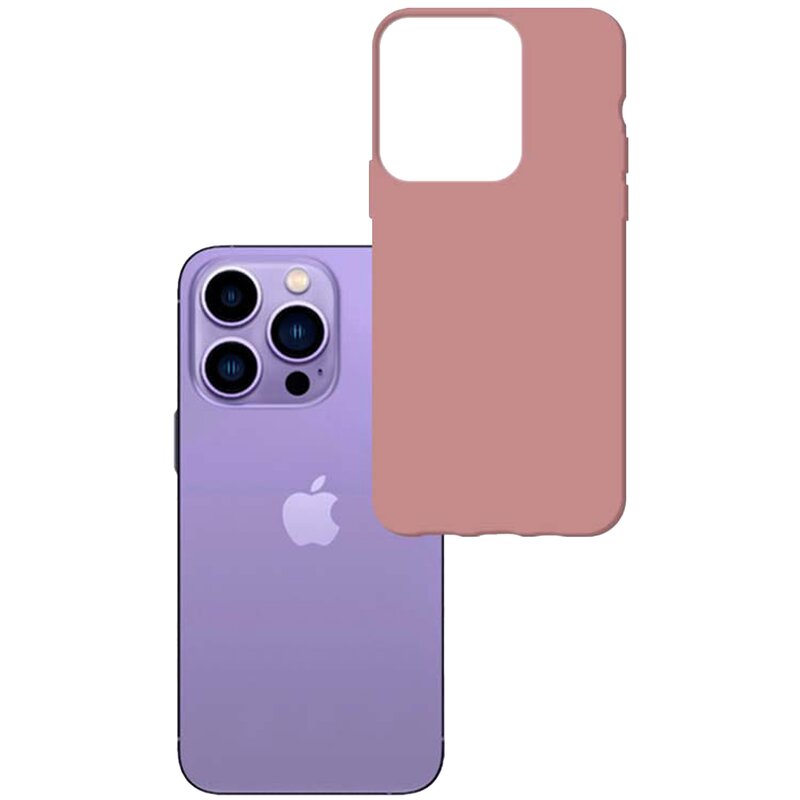 Etui 3MK Matt Case Lychee do Apple iPhone 14 Pro Max Różowy