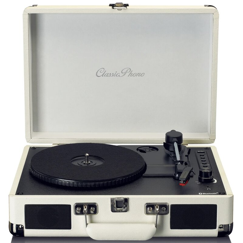 Gramofon LENCO TT-115 Kremowy, Manualny, Napęd paskowy, BT, Wbudowane głośniki, Prędkość odtw. 33 1/3,45,78 obr./min