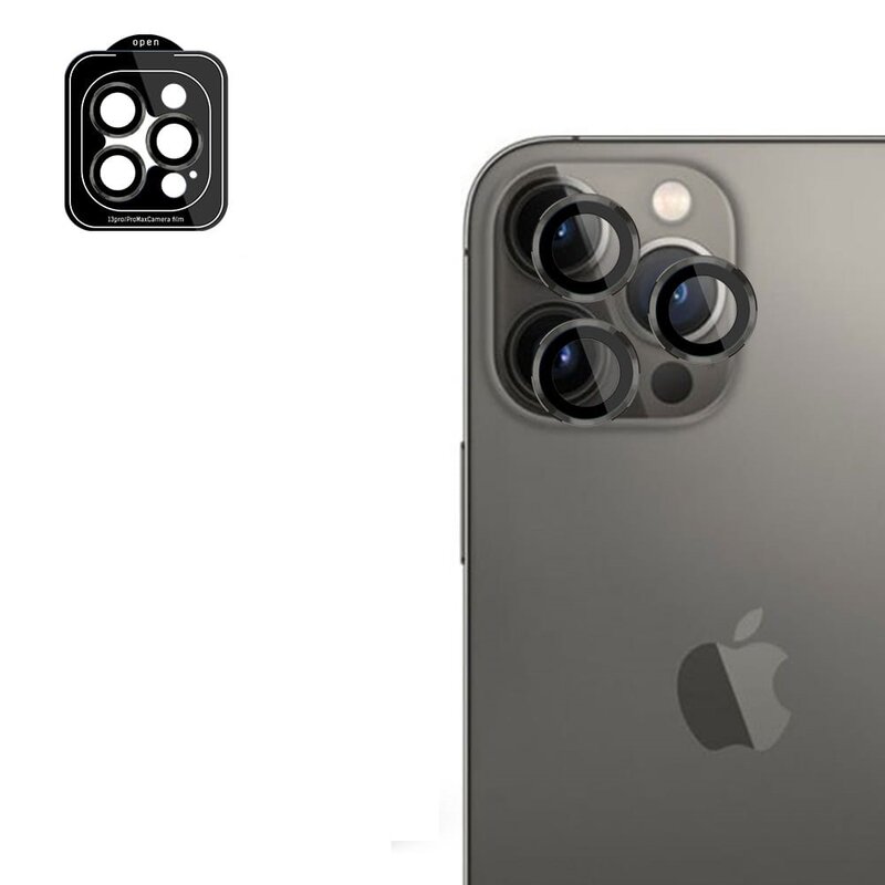 Szkło hartowane na obiektyw 3MK Lens Protection Pro do Apple iPhone 13 Pro / 13 Pro Max Grafitowy Szary
