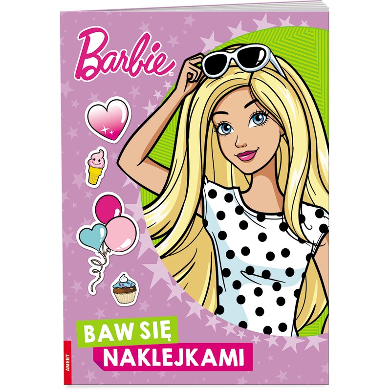 Książka z zadaniami Barbie Baw się naklejkami STJ-1102 (miękka okładka)