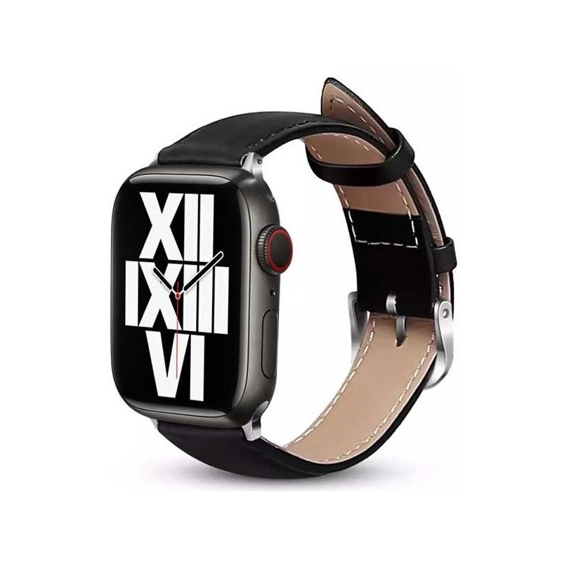 Pasek CRONG Noble Band do Apple Watch do koperty 44/45/46/49 mm Czarny