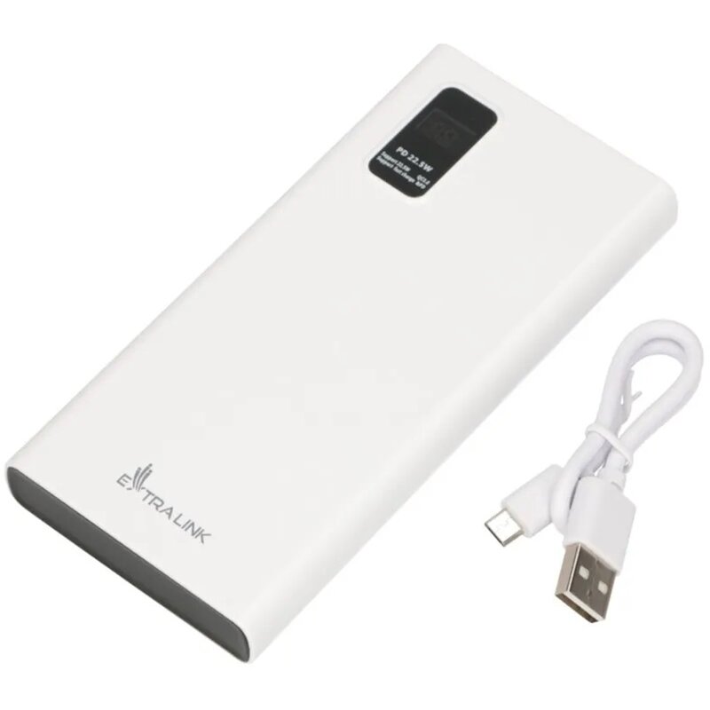 Extralink EPB-067W 10000mAh  22,5W Fast Charging USB-C Biały