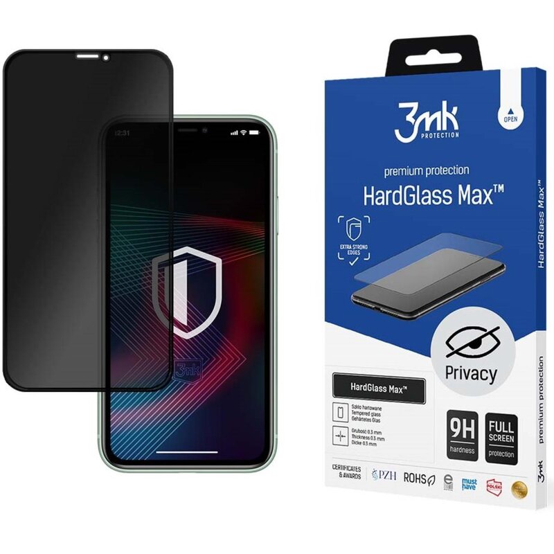 Szkło prywatyzujące 3MK HardGlass Max Privacy do Apple iPhone X