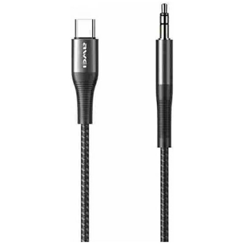 Kabel USB-C - Jack 3.5mm AWEI CL-116T Czarny