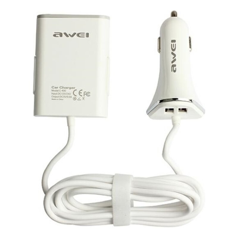 Ładowarka samochodowa AWEI C-400 9.6A Biały