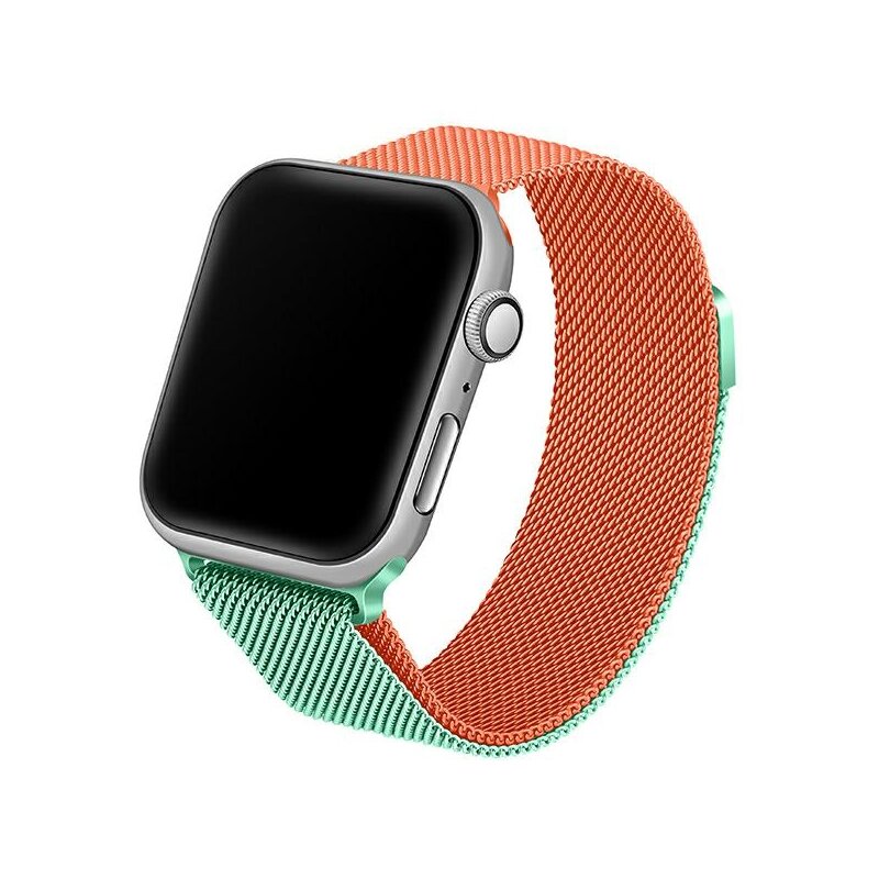 Pasek BELINE Steel do Apple Watch do koperty 38/40/41mm Zielono-pomarańczowy