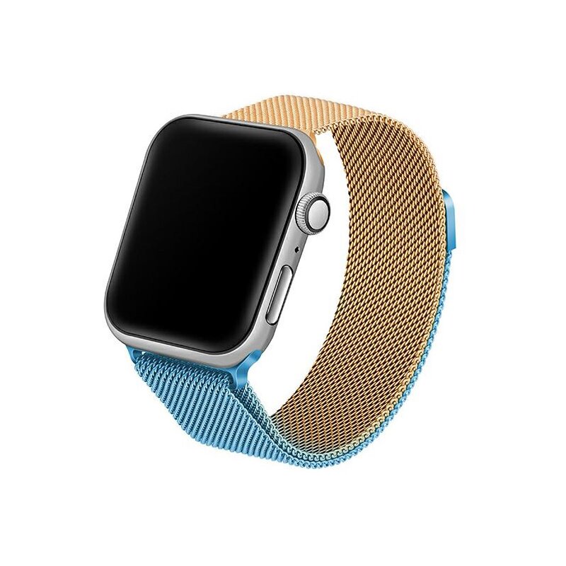 Pasek BELINE Steel do Apple Watch do koperty 42/44/45/49mm Niebiesko-złoty