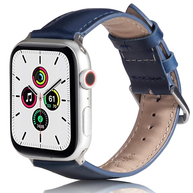 Pasek BELINE Leather do Apple Watch do koperty 42/44/45/49mm Niebieski