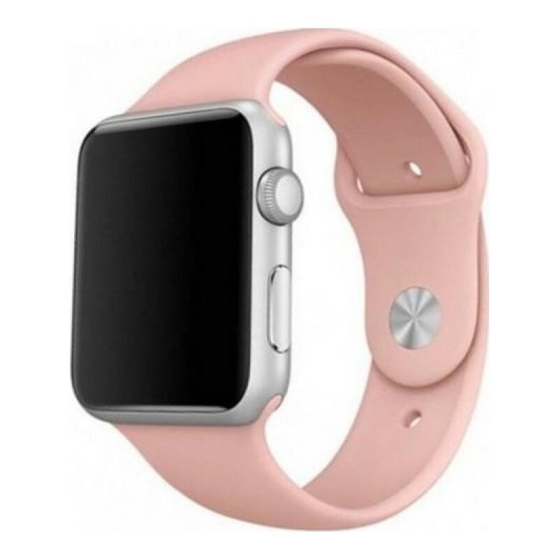 Pasek MERCURY Silicon do Apple Watch do koperty 44/45 mm Różowo-piaskowy