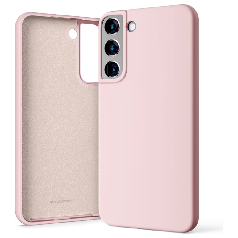 Etui MERCURY Silicone do Samsung Galaxy S22+ Różowo-piaskowy