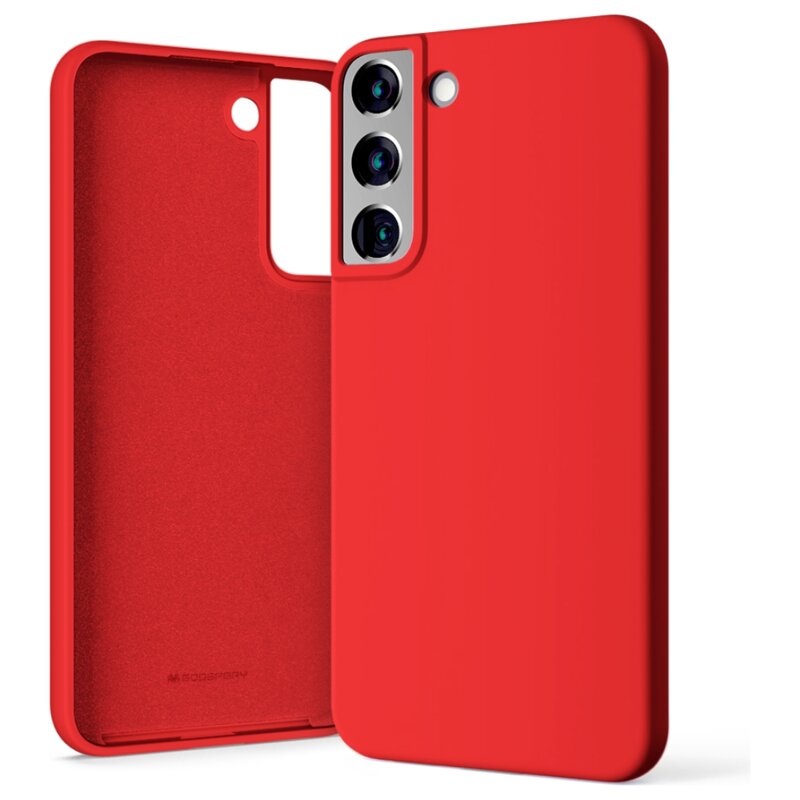 Etui MERCURY Silicone do Samsung Galaxy S22+ Czerwony