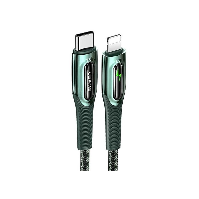 Kabel USB-C - Lightning USAMS SJ518USB02 20W 1.2m Zielony