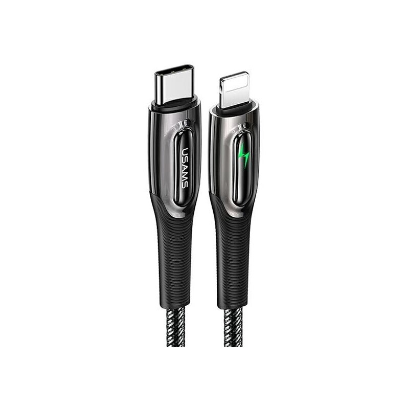 Kabel USB-C - Lightning USAMS SJ518USB01 1.2m Czarny