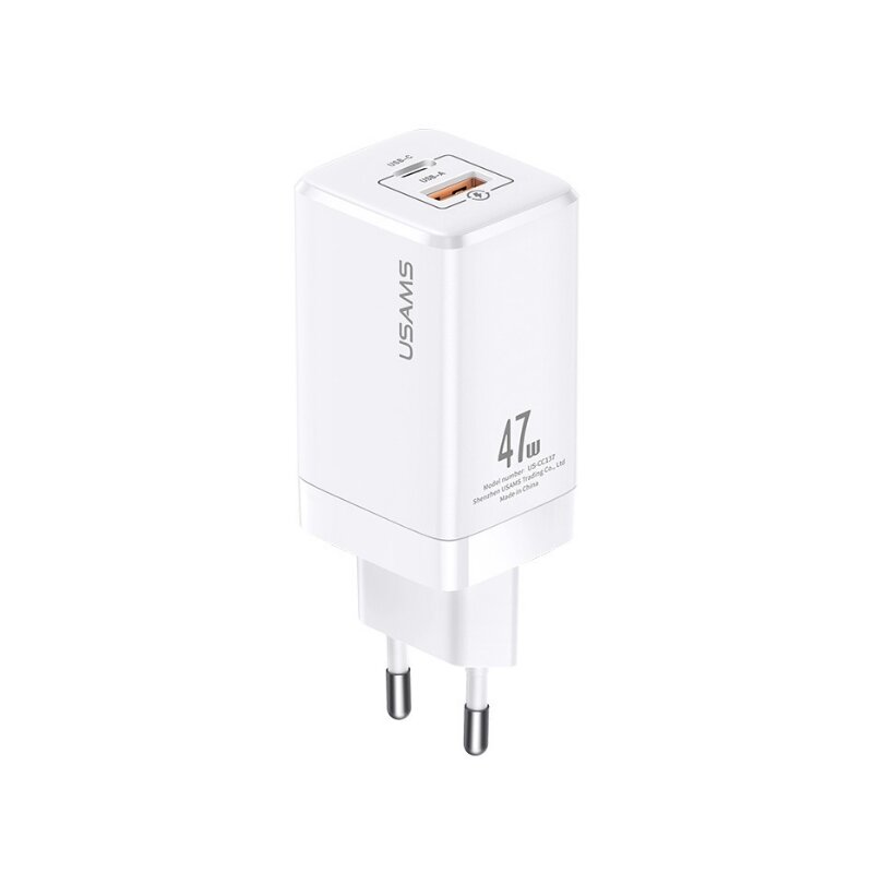 Ładowarka sieciowa USAMS T41 47W Biały ładowarka do telefonu USB, USB-C