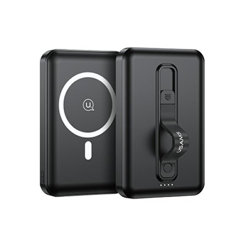 Powerbank indukcyjny USAMS PB64 DP Fast Charge 10000 mAh 20W Czarny