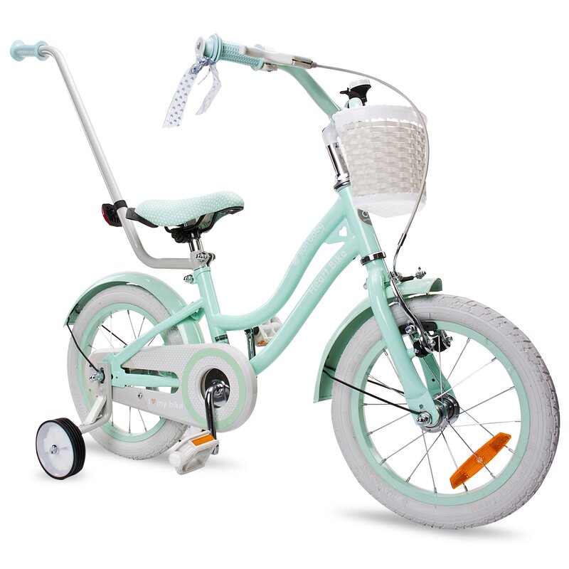 Rower dziecięcy SUN BABY Heart Bike Silver Moon 14 cali Miętowy Wzrost: 95-110 cm Wiek: 3-5 lat