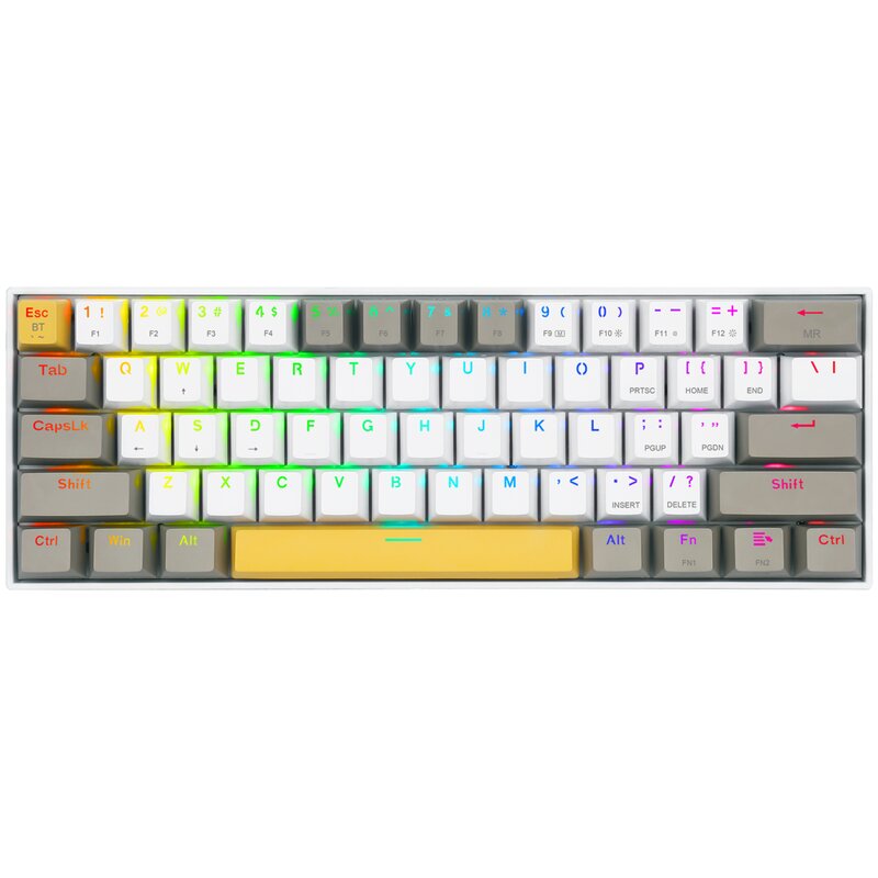 Klawiatura REDRAGON K530 Draconic Pro Biało-szaro-żółty