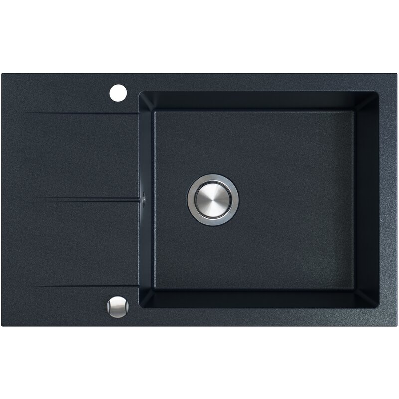Zlewozmywak jednokomorowy z ociekaczem BERG Hobart BRQ1411AXL 1.0 Onyx 50x78