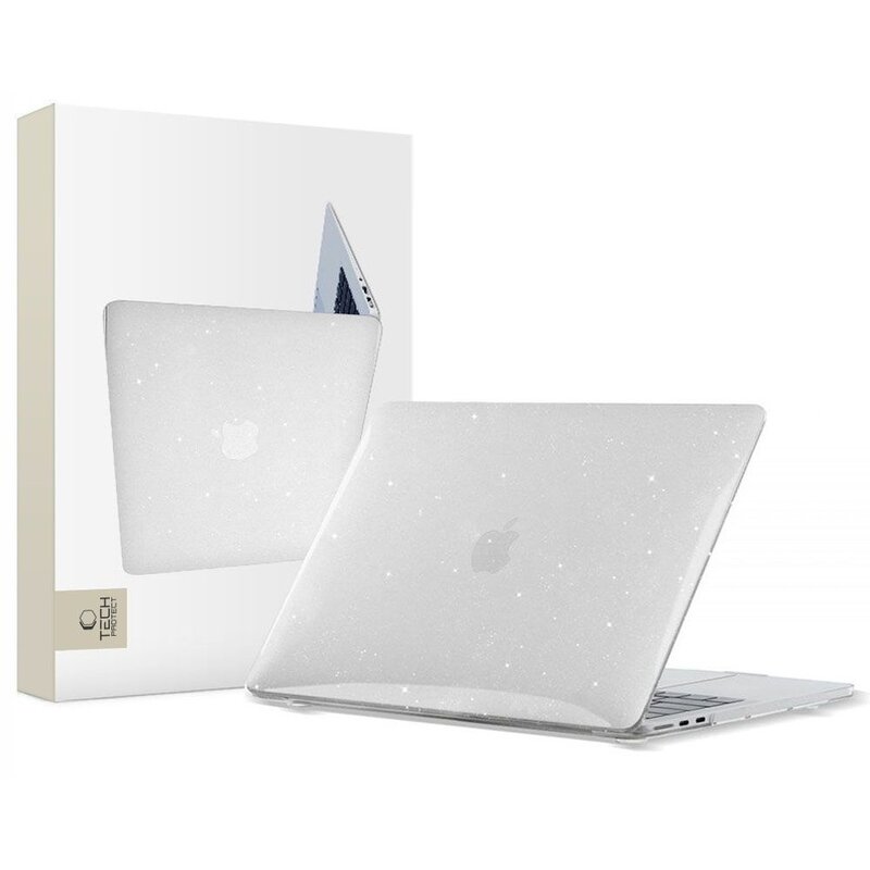 Tech-Protect SmartShell MacBook Air 13 M2/M3/M4 2022-2025 glitter clear