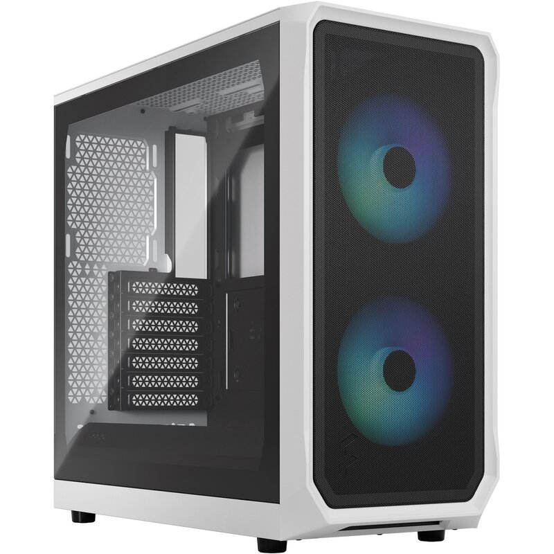 Obudowa FRACTAL DESIGN Focus 2 RGB TG Clear Tint Biały