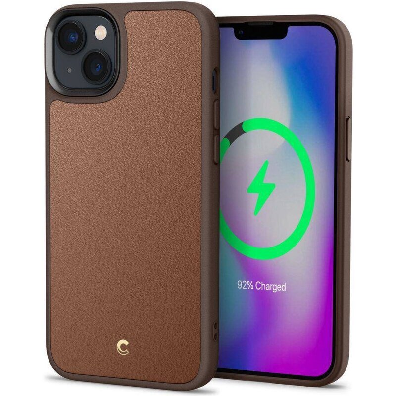 Etui SPIGEN Cyrill Kajuk Mag Magsafe do Apple iPhone 14 Plus/15 Plus Brązowy