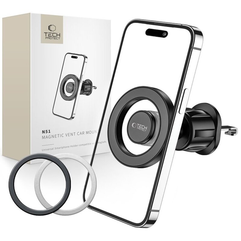 Uchwyt na telefon TECH-PROTECT N51 MagSafe Vent Czarny