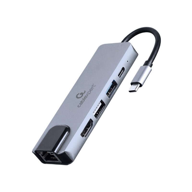 Hub GEMBIRD A-CM-COMBO5-04 USB Typu C, Pasywny