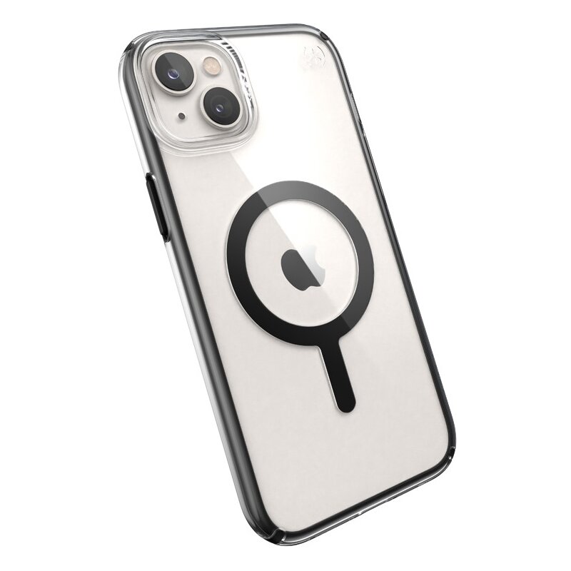 Etui SPECK Presidio Perfect-Clear Impact Geometry MagSafe do Apple iPhone 14 Plus Przezroczysto-czarny