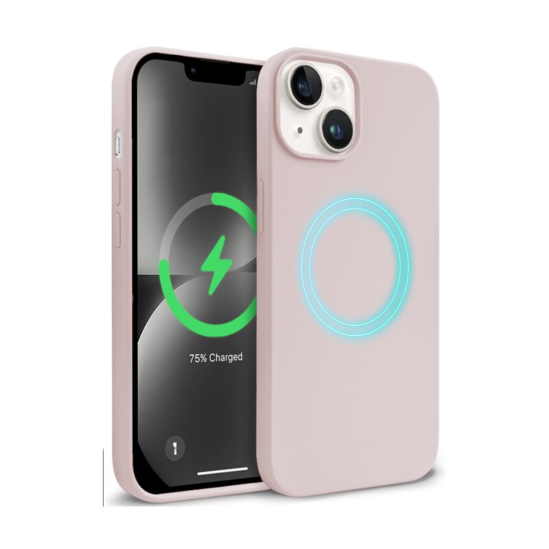 Etui CRONG Color Cover Magnetic MagSafe do Apple iPhone 13/14 Piaskowy róż