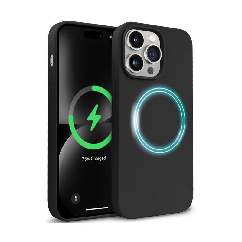 Etui CRONG Color Cover Magnetic MagSafe do Apple iPhone 14 Pro Max Czarny