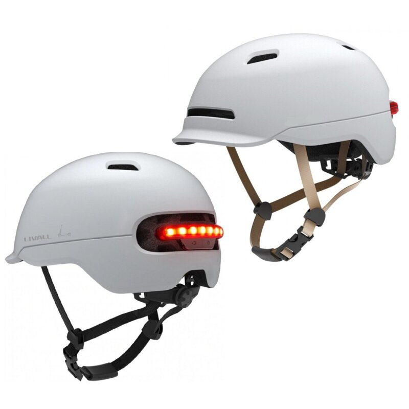 Kask LIVALL C20 Biały z lampką (rozmiar M)