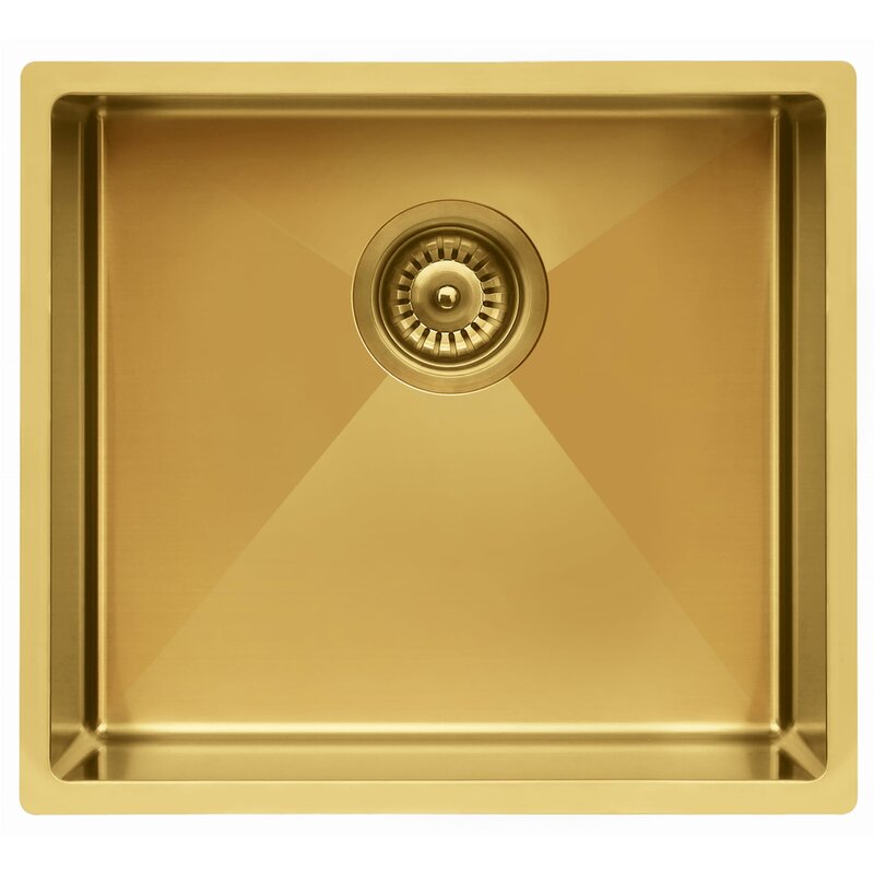 Zlewozmywak jednokomorowy BERG Quadrogold Złoty 49x44