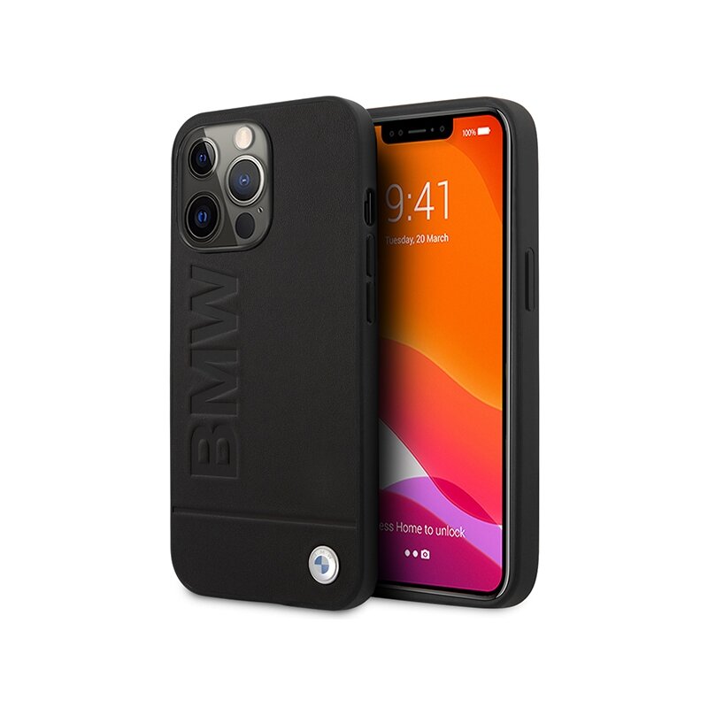 Etui BMW Signature Logo Imprint do Apple iPhone 14 Pro Czarny