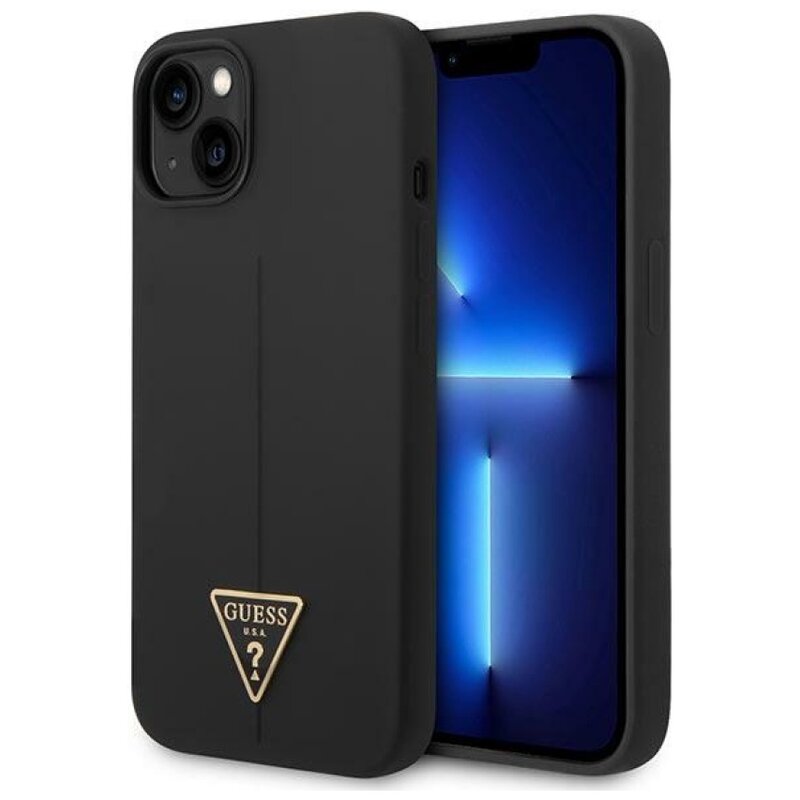 Etui GUESS Silicone Triangle do Apple iPhone 14 Czarny