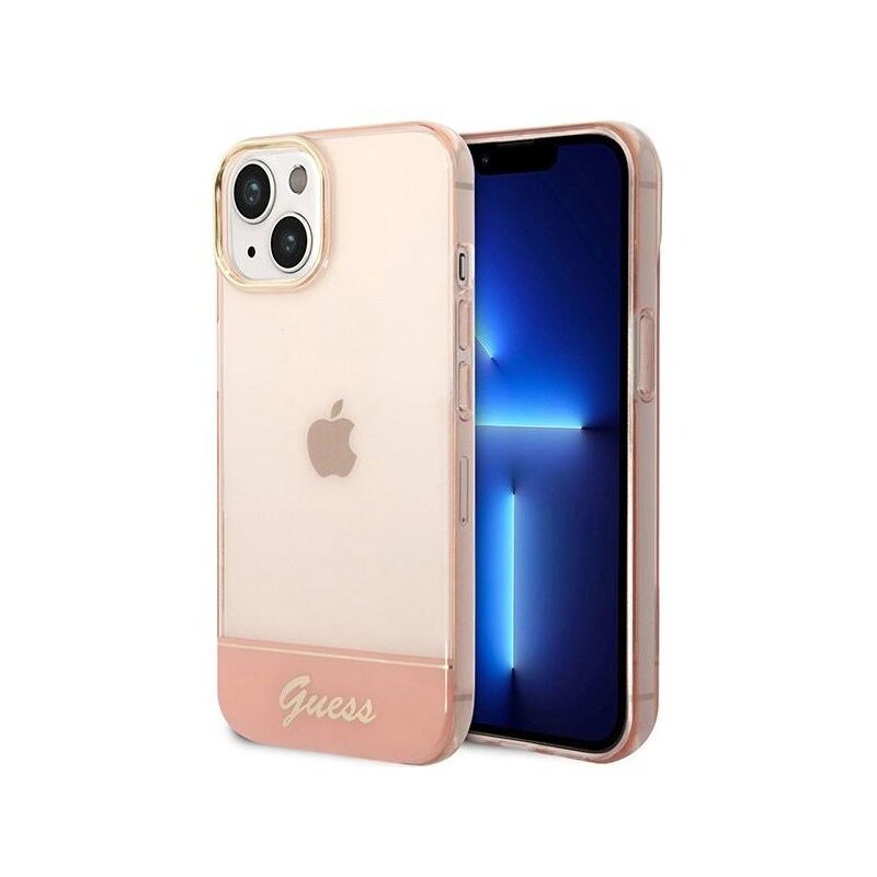 Etui GUESS Translucent do Apple iPhone 14 Plus Różowy