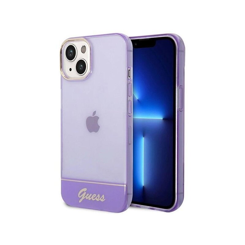 Etui GUESS Translucent do Apple iPhone 14 Plus Fioletowy