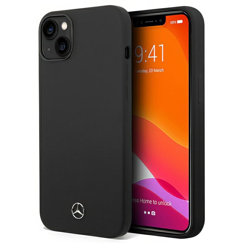 Etui MERCEDES Silicone Line do Apple iPhone 14 Plus/15 Plus Czarny