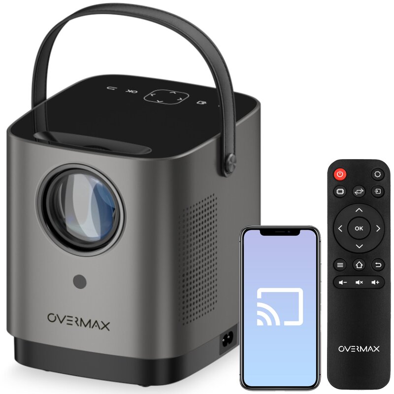 Projektor OVERMAX Multipic 3.6 HD (1280 x 720), 120 ANSI lumen, Wi-Fi, Bluetooth