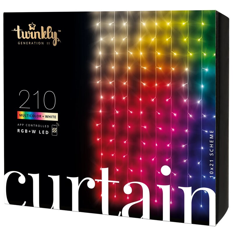 Inteligentna Kurtyna LED Twinkly 210 RGB+W 2,1m
