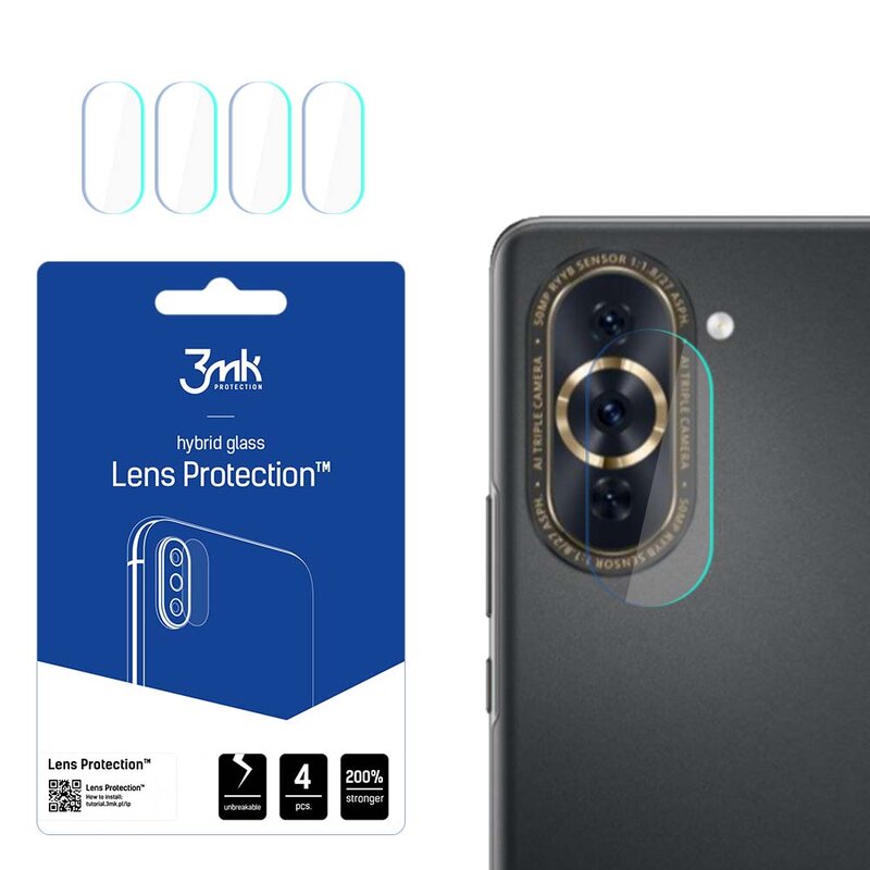 Szkło hybrydowe na obiektyw 3MK Lens Protection do Huawei nova 10 Pro