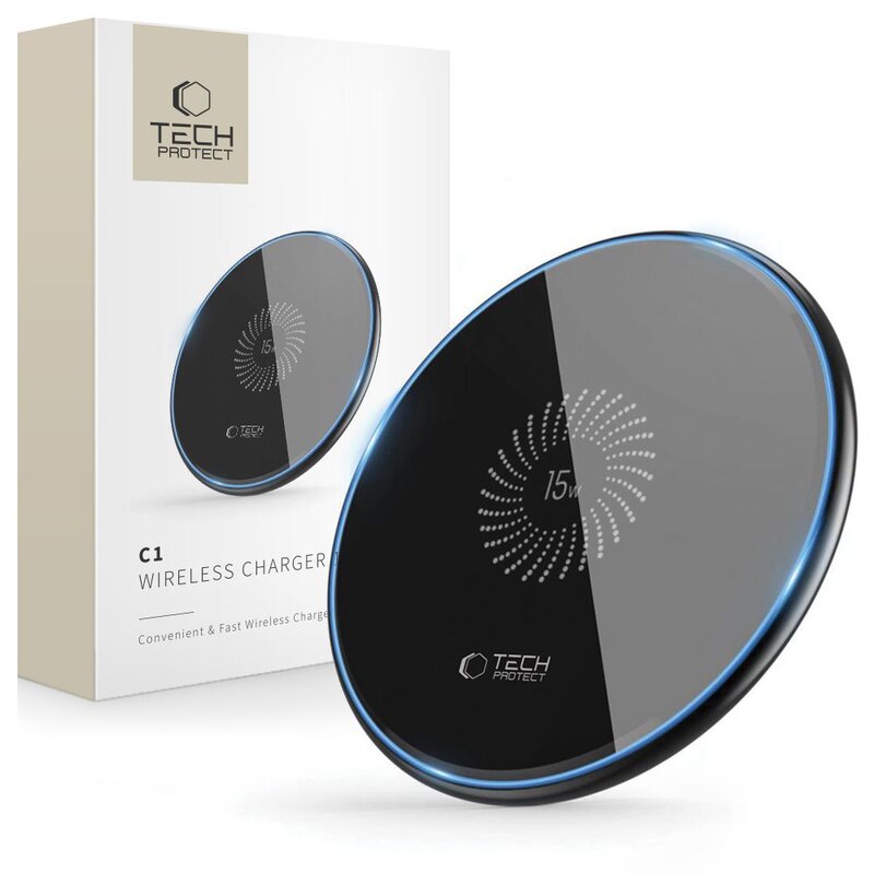 Ładowarka indukcyjna TECH-PROTECT QI15W-C1 15W Czarny Qi MagSafe