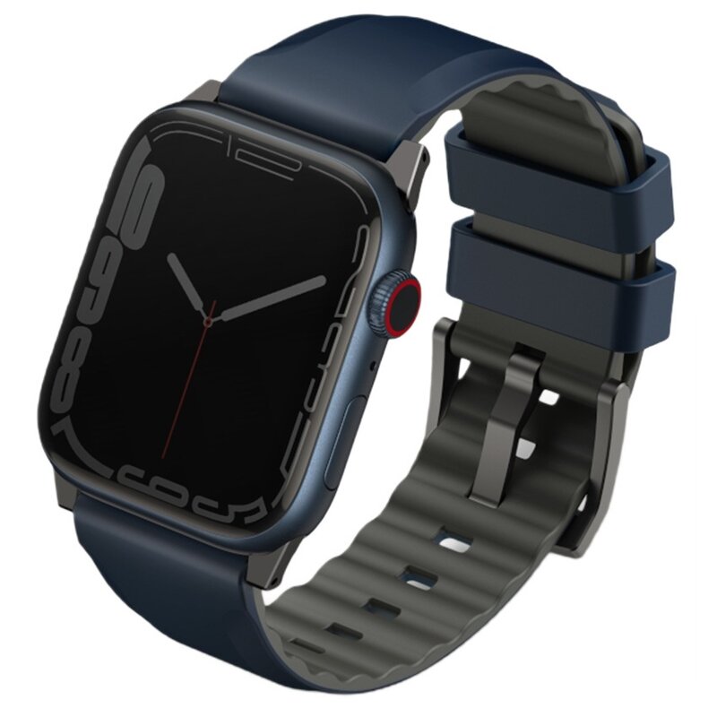 Pasek UNIQ Linus Airosoft Silicone do Apple Watch Series do koperty 42/44/45/49mm Granatowy