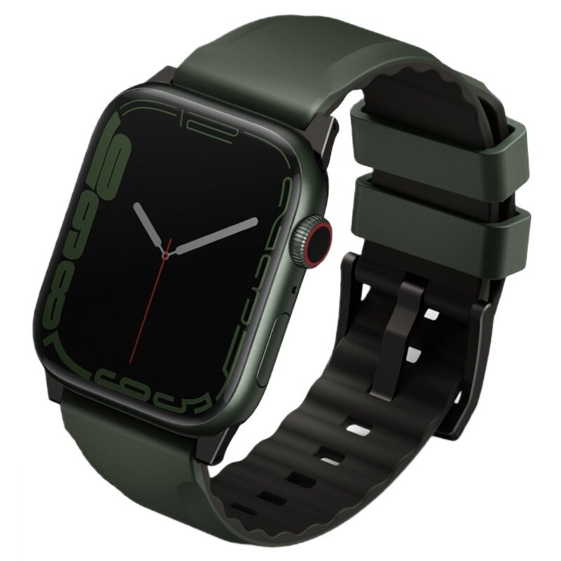 UNIQ Linus Airosoft Silicone do Apple Watch Series do koperty 42/44/45/49mm Zielony