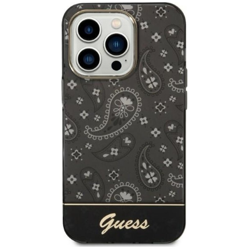 Etui GUESS Bandana Paisley do Apple iPhone 14 Pro Czarny