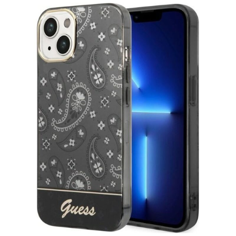 Etui GUESS Bandana Paisley do Apple iPhone 14 Plus Czarny